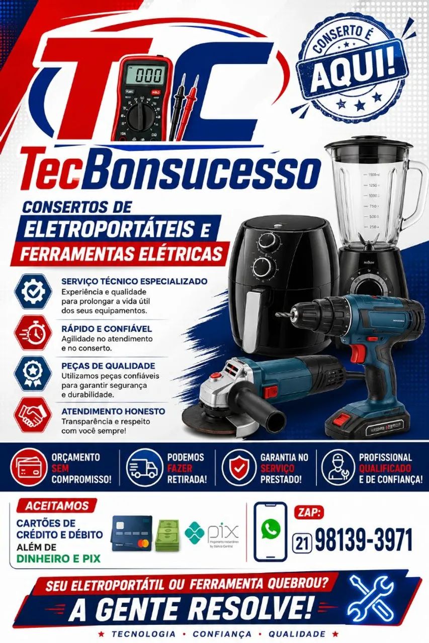 Conserto de eletroportáteis