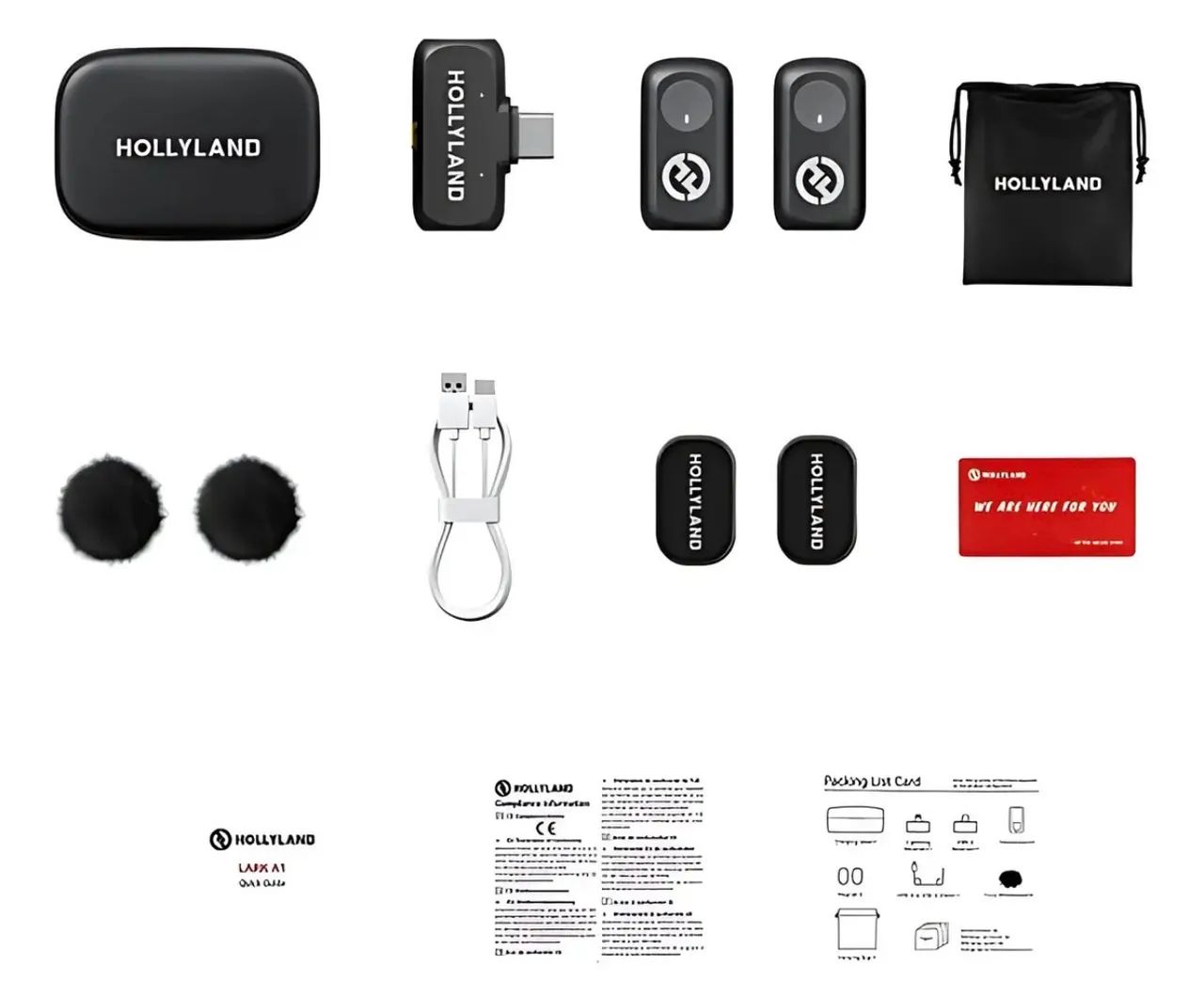Microfone Hollyland Lark A1 Duo Usb-c cor Preto - Foto 4