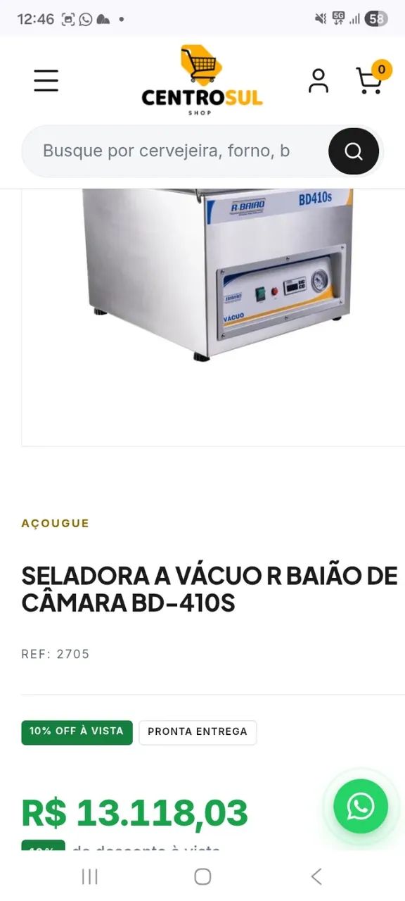Máquina de selar alimentos a vácuo nova!!