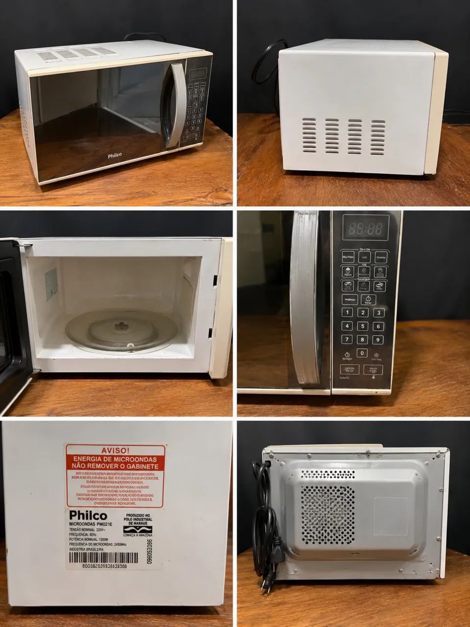 Micro-ondas Philco 21L Espelhado 220V - Funcionando  - Foto 2
