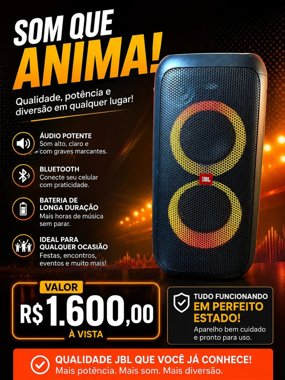 Caixa de som PartyBox 100