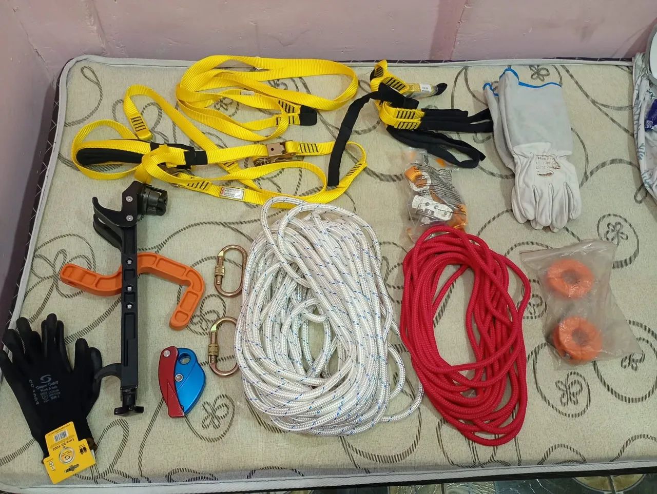 Kit linha de vida com cinto, talabarte e capacete  - Foto 4