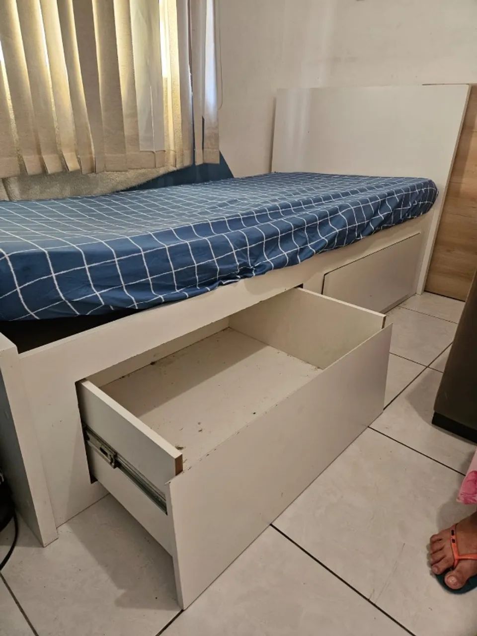 Cama de solteiro em mdf com dois gavetões  - Foto 3