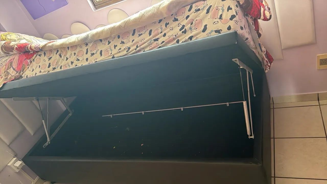 Cama baú solteiro