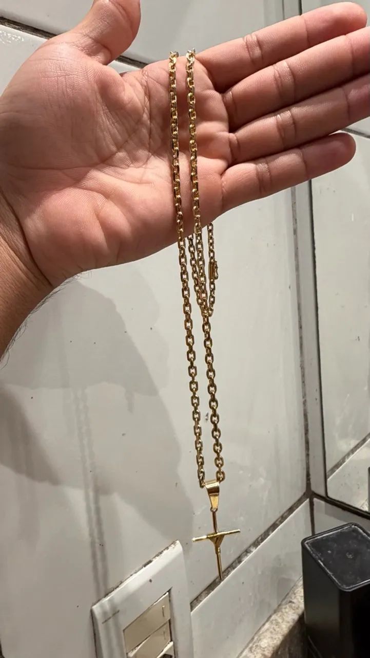 Corrente banhada a ouro 18k