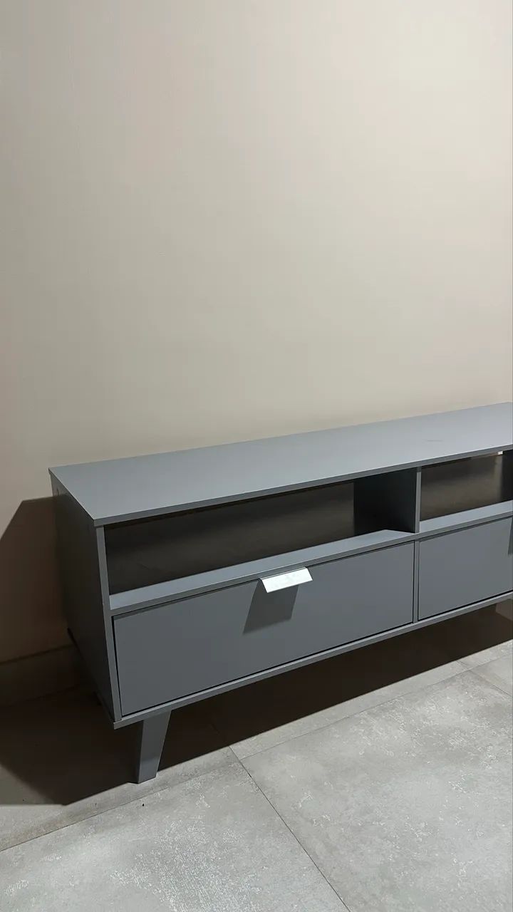 Rack cinza para tv até 55 polegadas  - Foto 2
