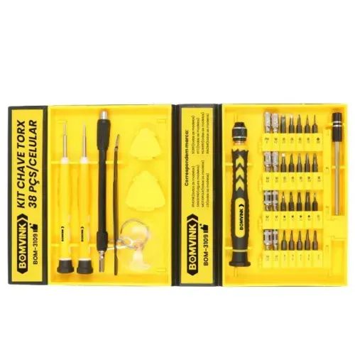 Kit de Chaves de Precisão para Celular Bomvink BOM-3109 38 Peças - WZetta