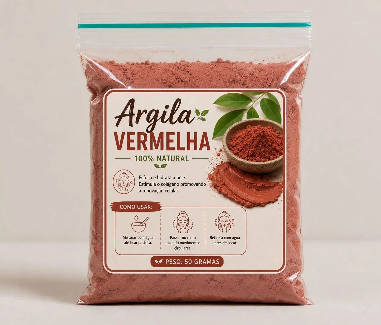 Argila vermelha e argila branca