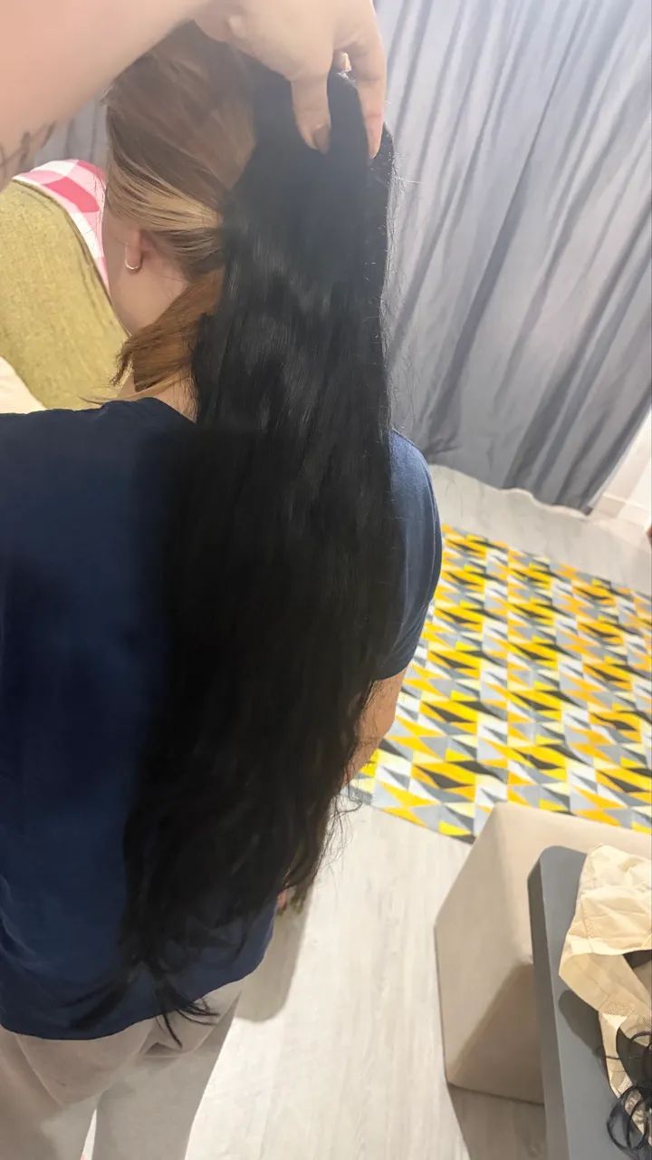 Mega Hair humano cabelo do Sul 75 cm - Foto 5