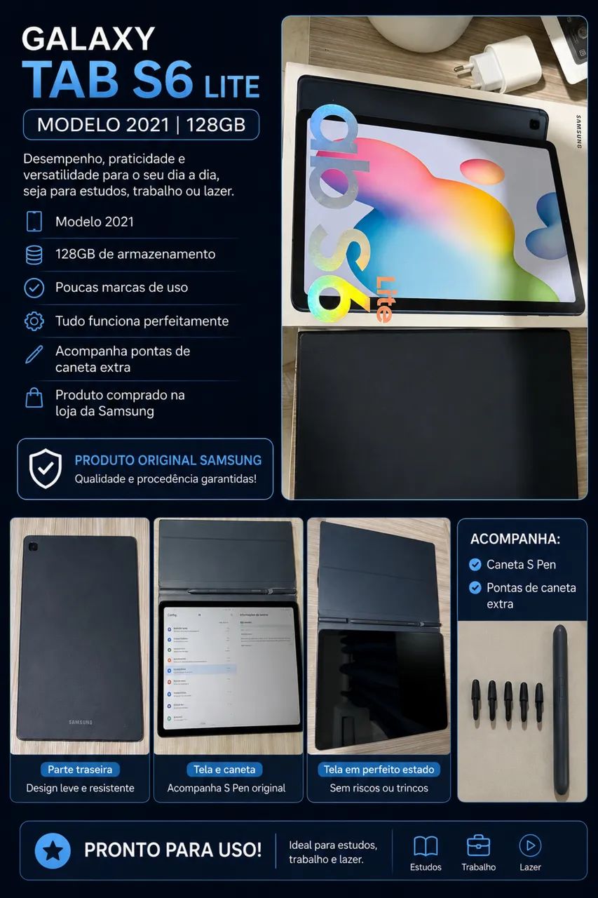 Galaxy tab S6 lite modelo 2021 - Foto 2