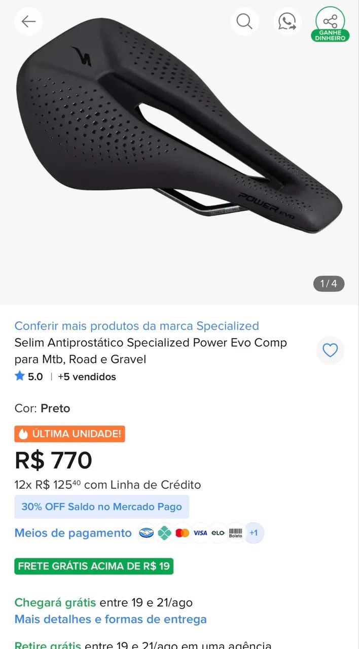 Banco Specialized novo 