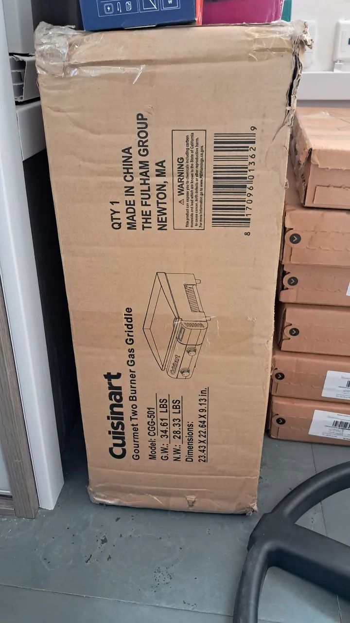 Cuisinart Chapa a gás Gourmet CGG-501, 2 Queimadores - Importado Nova. - Foto 2