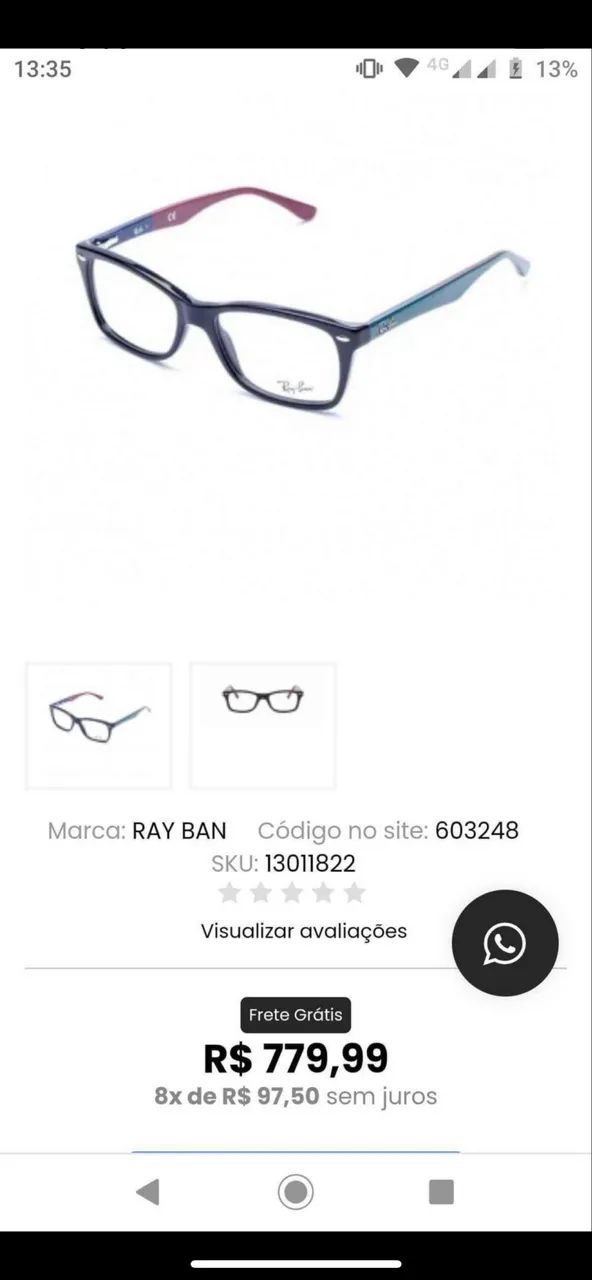 Armação Rayban original - Foto 5