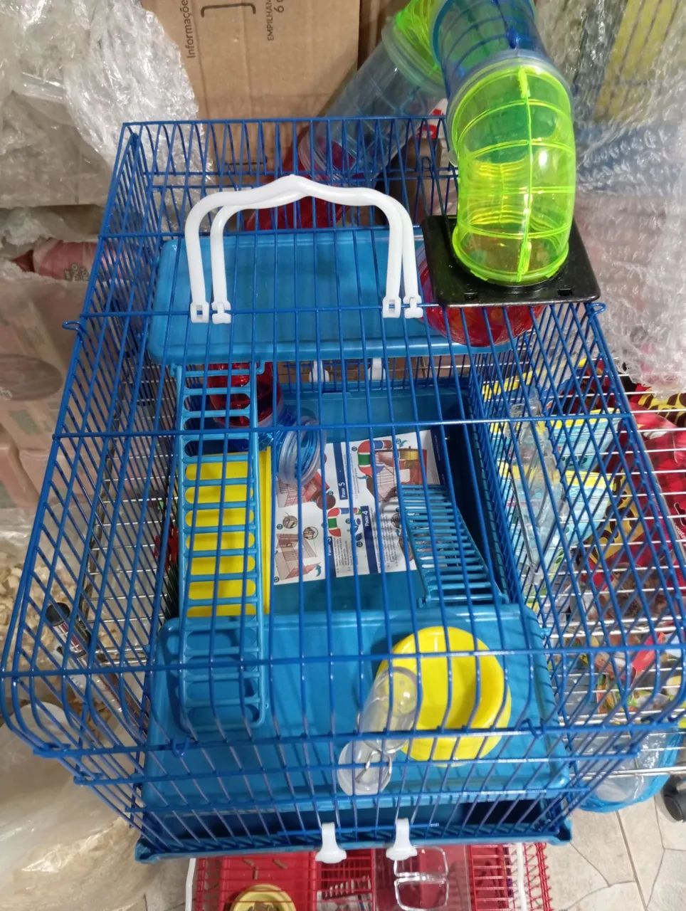 Gaiola com tubos e acessórios, para hamster ou Roedores  - Foto 4