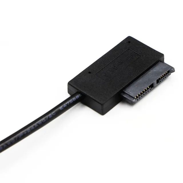 cabo usb 2.0 externo pra mini sata 13 pinos cd dvd rom notebook laptop - Foto 3
