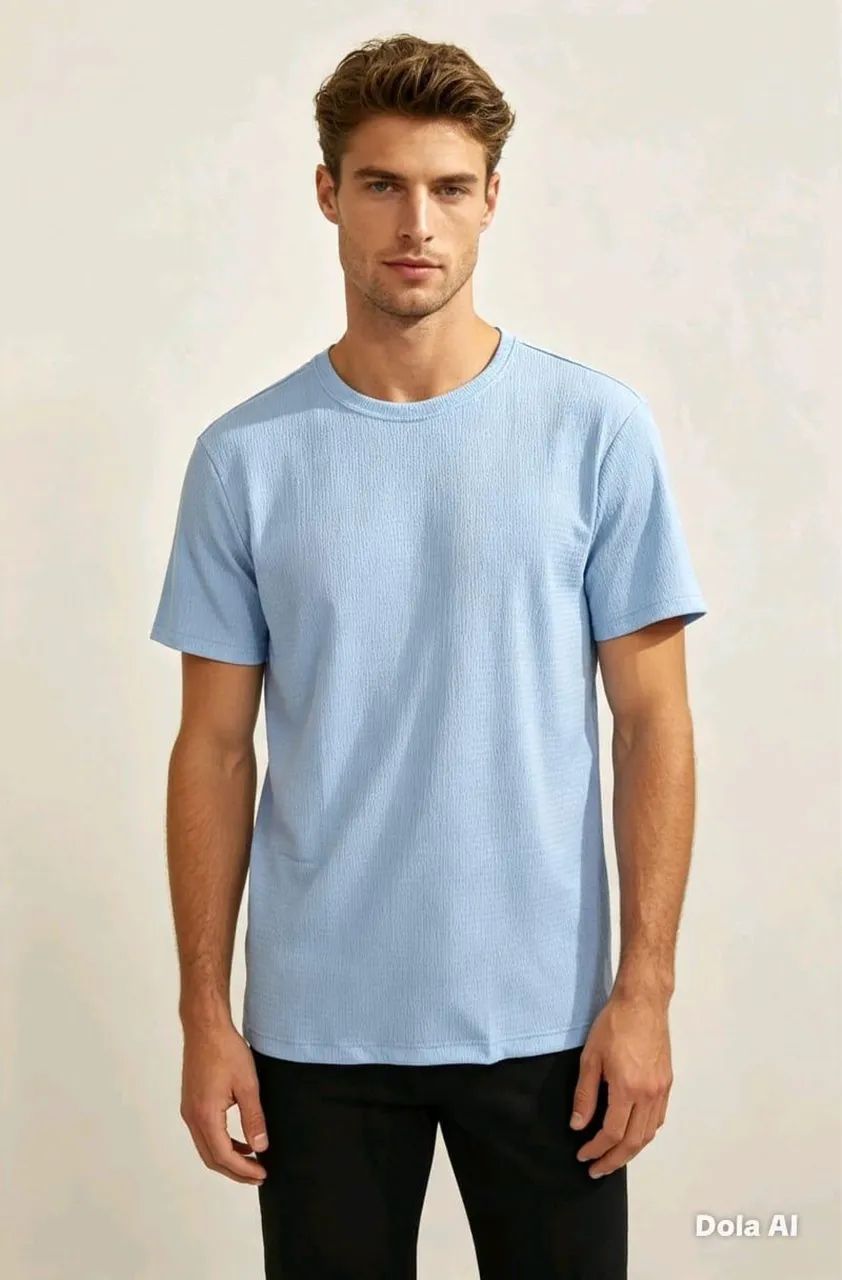 Camisetas básicas masculina nova lisa - Foto 4