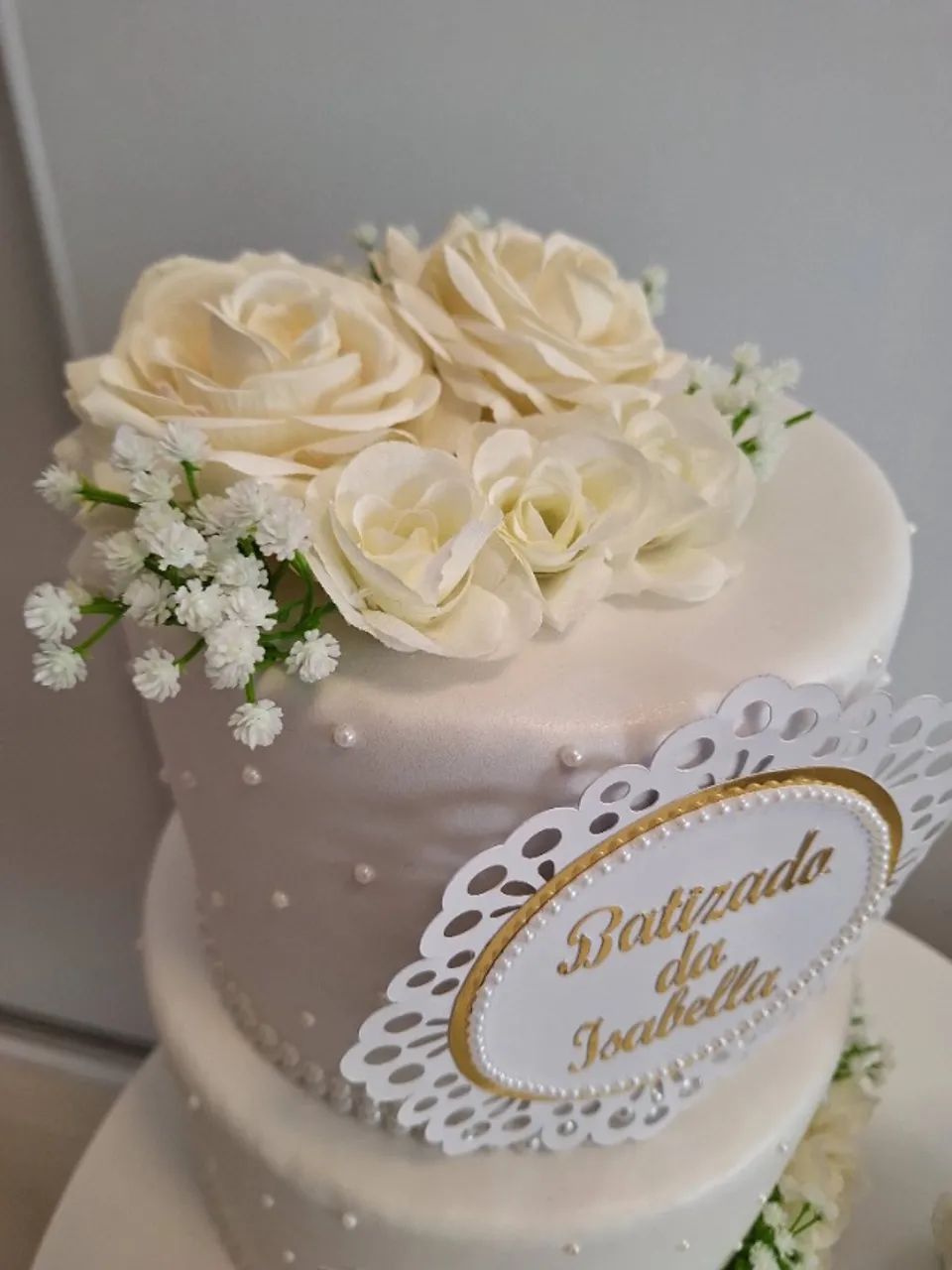 Bolo Decorativo + Anjos em Gesso - Foto 5