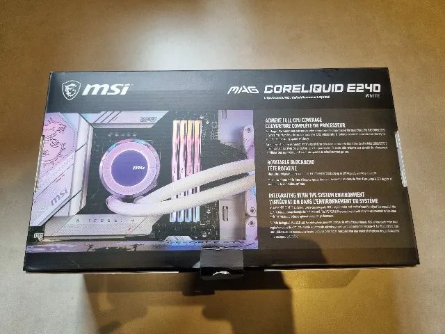 Water Cooler MSI Mag Coreliquid E240, ARGB, 240mm, AMD/Intel, Branco - Foto 5