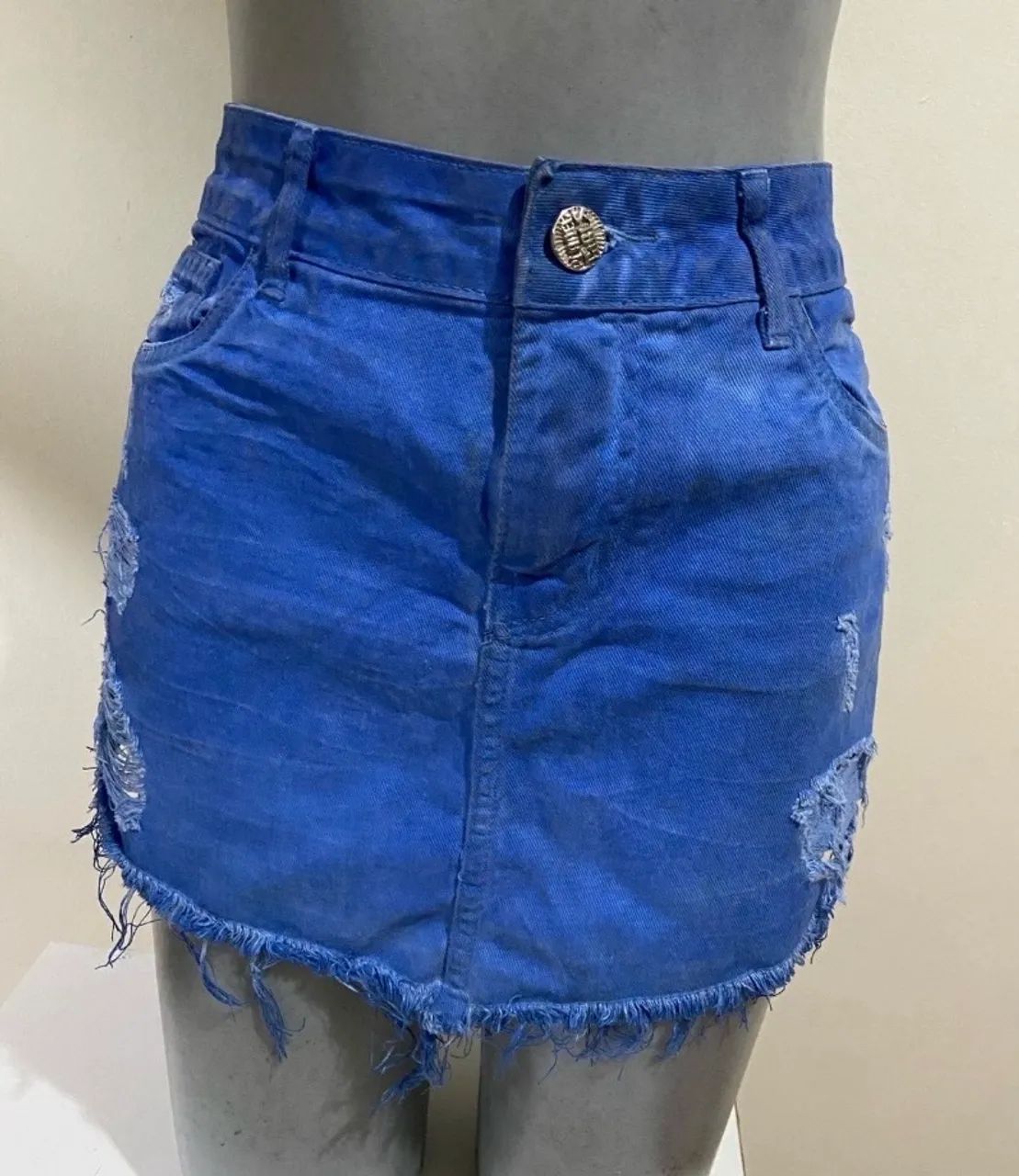 Saia jeans azul 