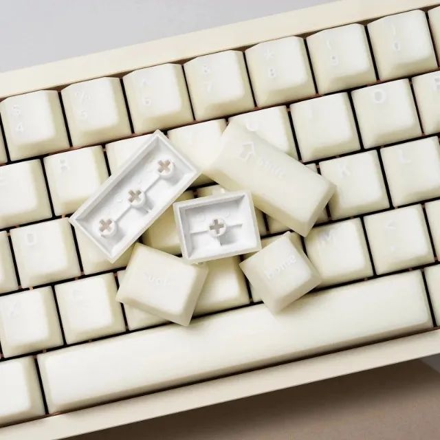Keycaps PBT Tema Mármore Branco - Cherry Profile (114-154 teclas) - Foto 2
