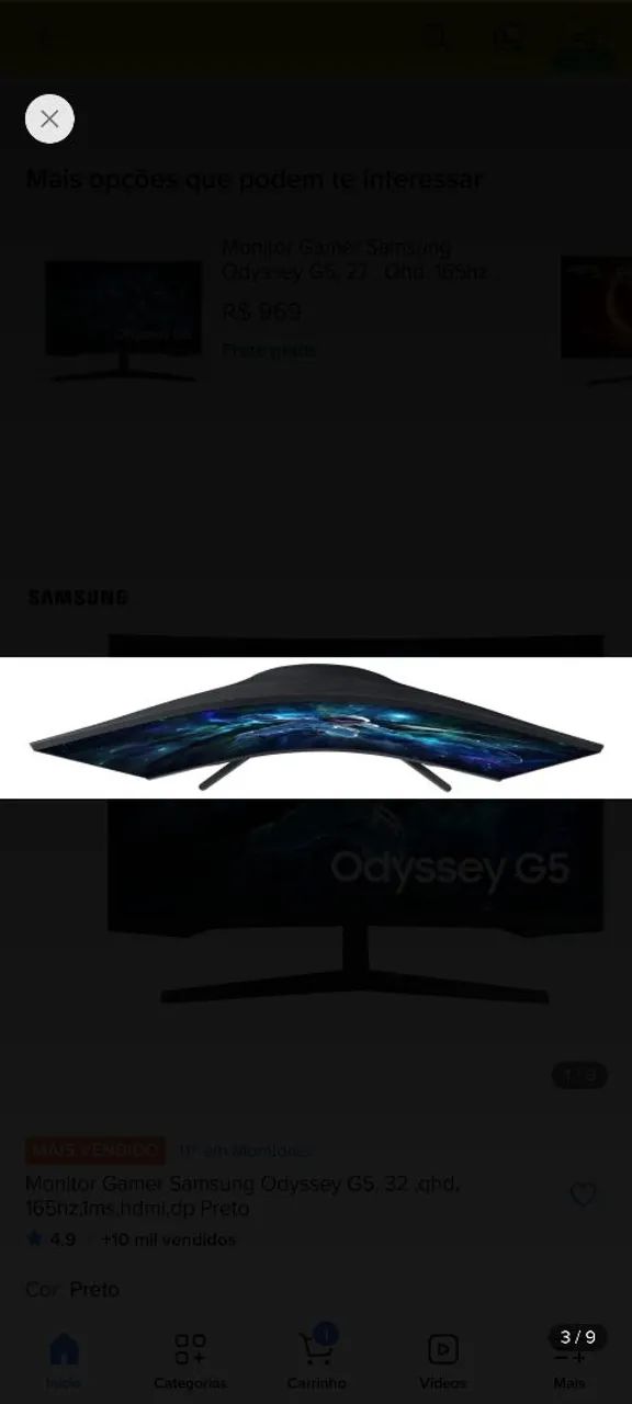 Monitor  Gamer Samsung Odyssey G5 - Foto 2