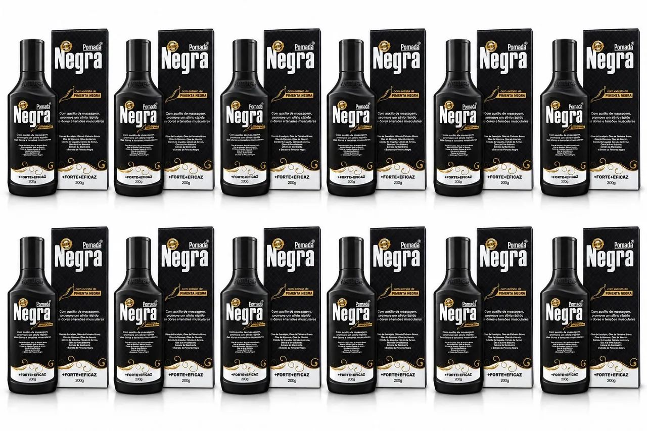 Kit 30 Pomada Negra Original Natubio