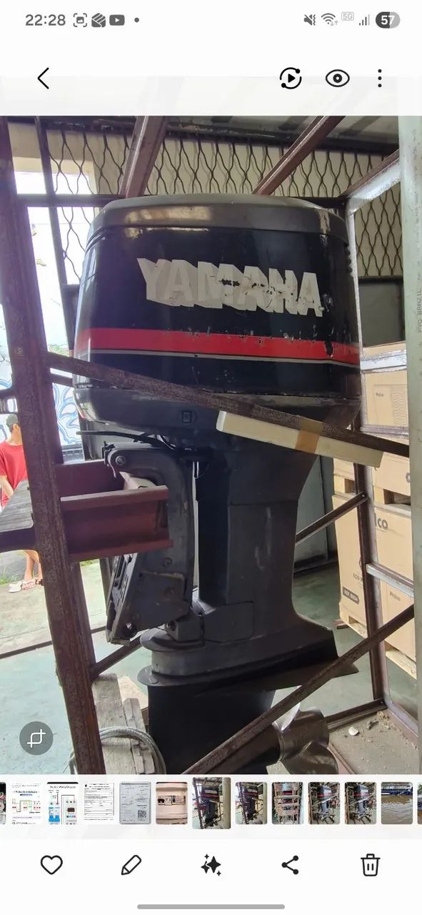 Motor de popa yamaha 250HP. 2 tempos 
