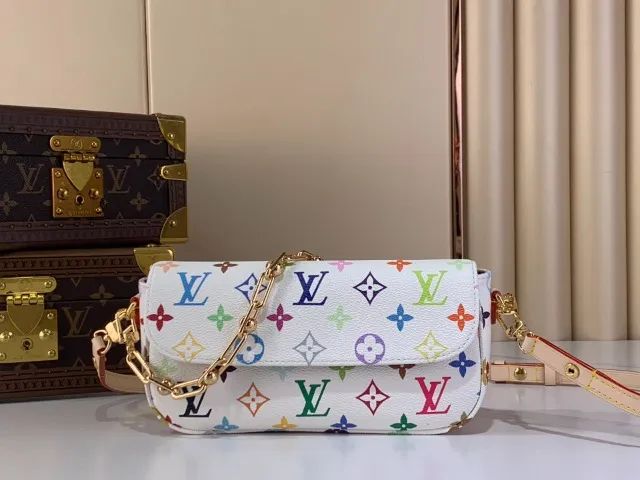 Bolsa Louis Vuitton Wallet On Chain Ivy Branca Multicolor - Foto 2