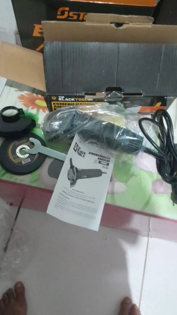 Maquina de solda + Capacete + esmelhiradeira. - Foto 3