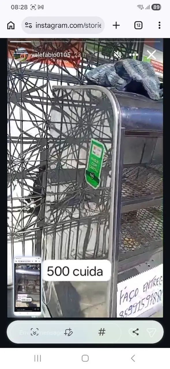 Vitrine quente 