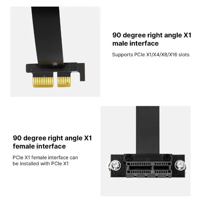 Cabo Riser Extensor Flexível Pci-e 3.0 X1 10cm Para Placa De Rede 90° - Foto 5