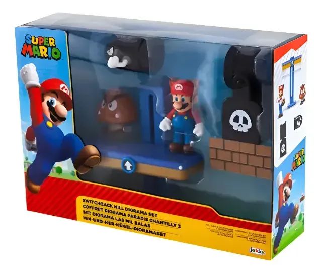 Super Mario Diorama Colina Zigue-Zague 3104 Jakks Pacific