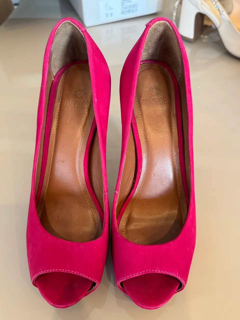 Sapato Myshoe peep toe pink  - Foto 2
