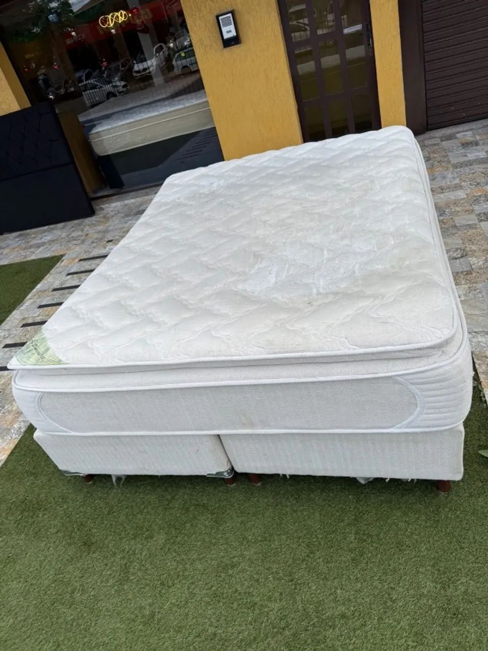 Cama box Casal QUEEN USADA ANJOS - Entrego! 