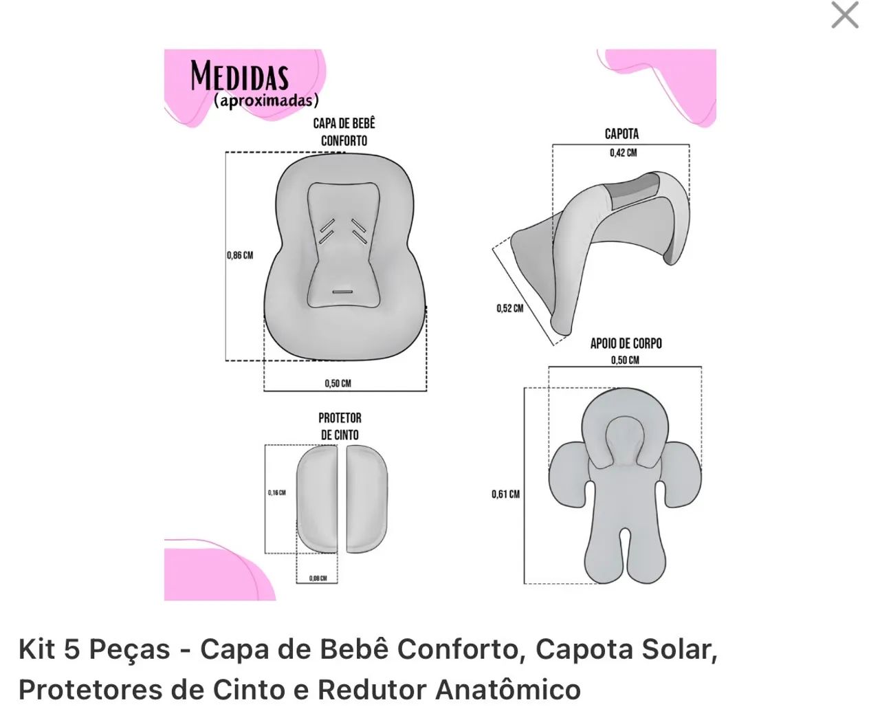 Capa para bebê conforto  - Foto 2