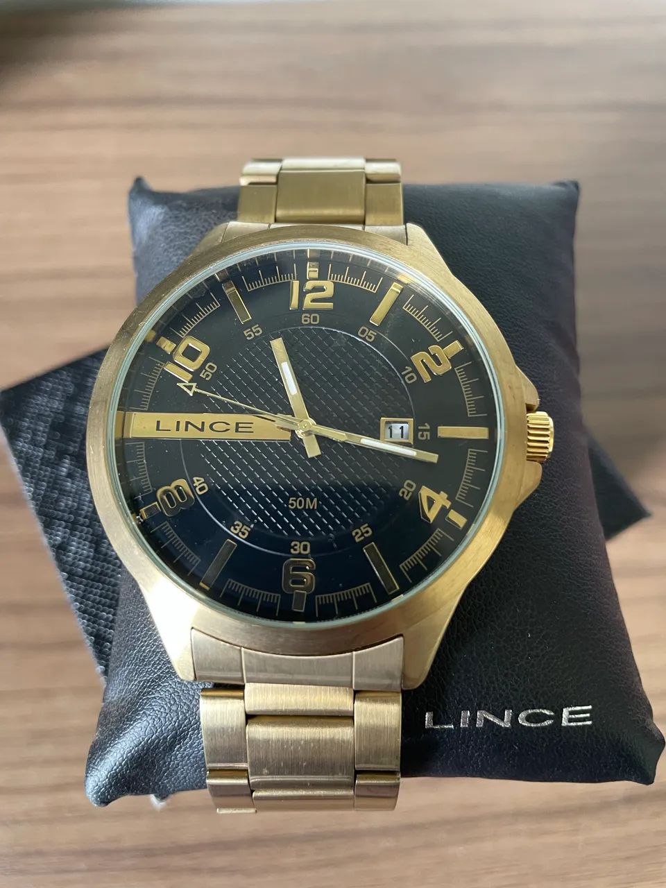 Relógio Lince Original MRG4271L Masculino Dourado com Caixa e