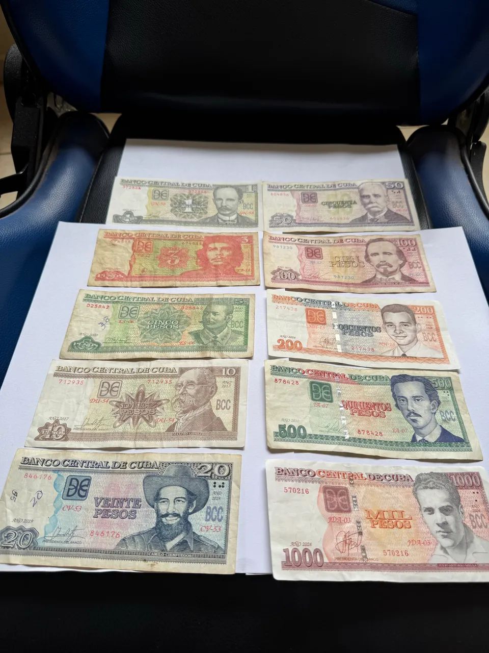 Coleção completa cédulas de Cuba - Pesos cubanos - Fe - Foto 4