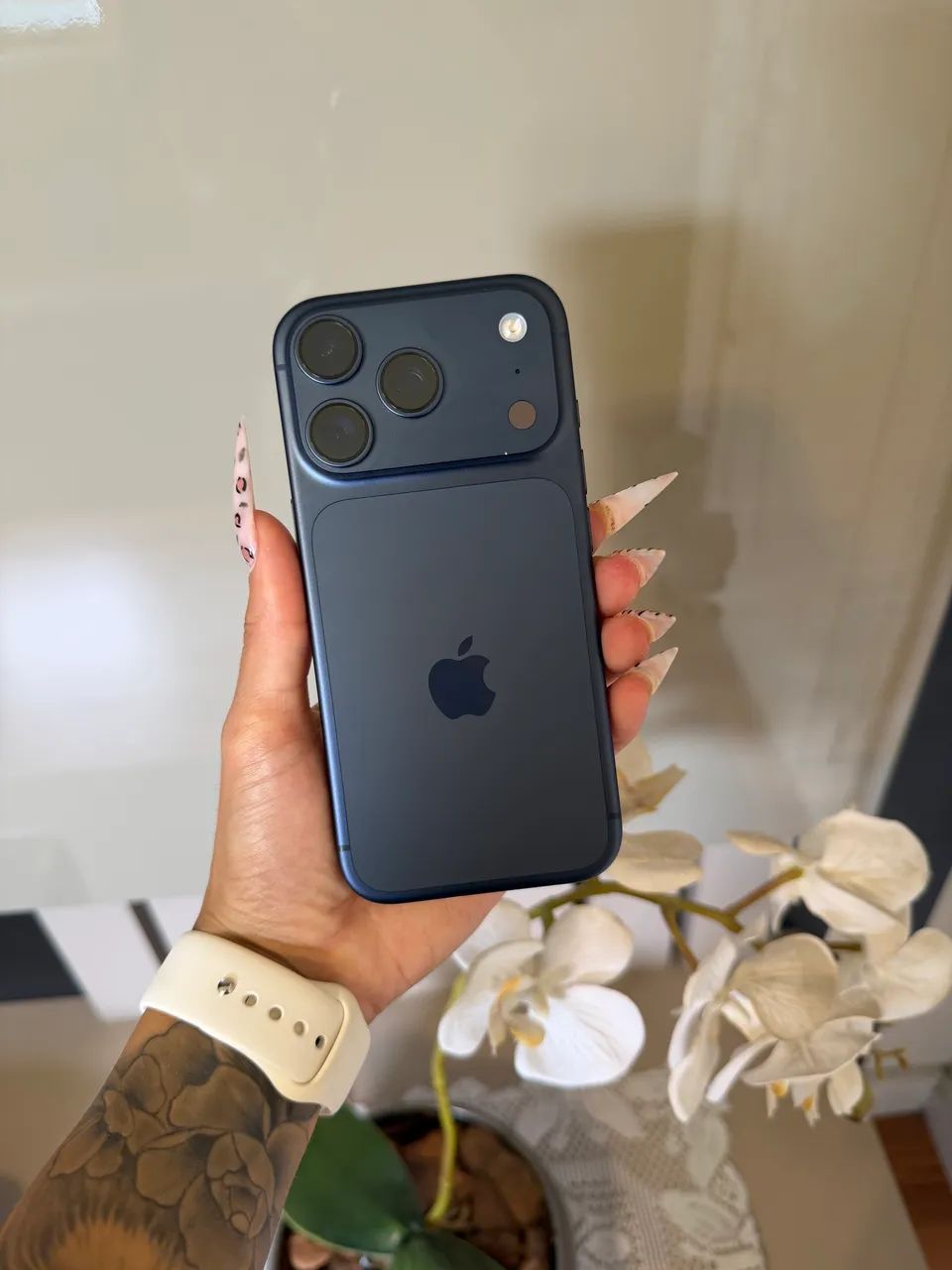 iPhone 17 Pro Titânio Azul Garantia Apple - Foto 2