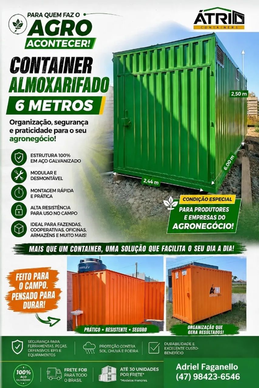 Container Agro de 3m e 6m