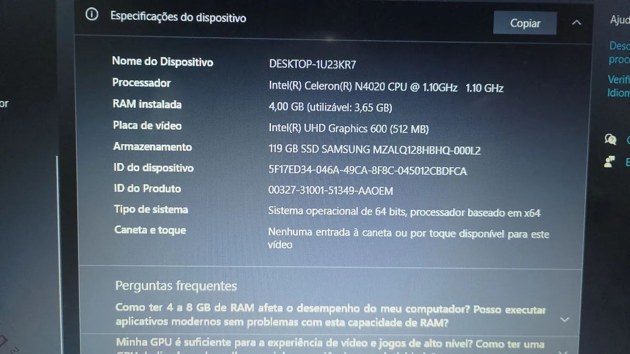 Notebook Lê novo