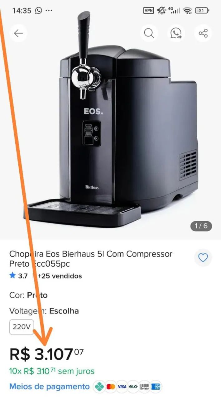 CHOPEIRA 5 LITROS BIVOLT  - Foto 2
