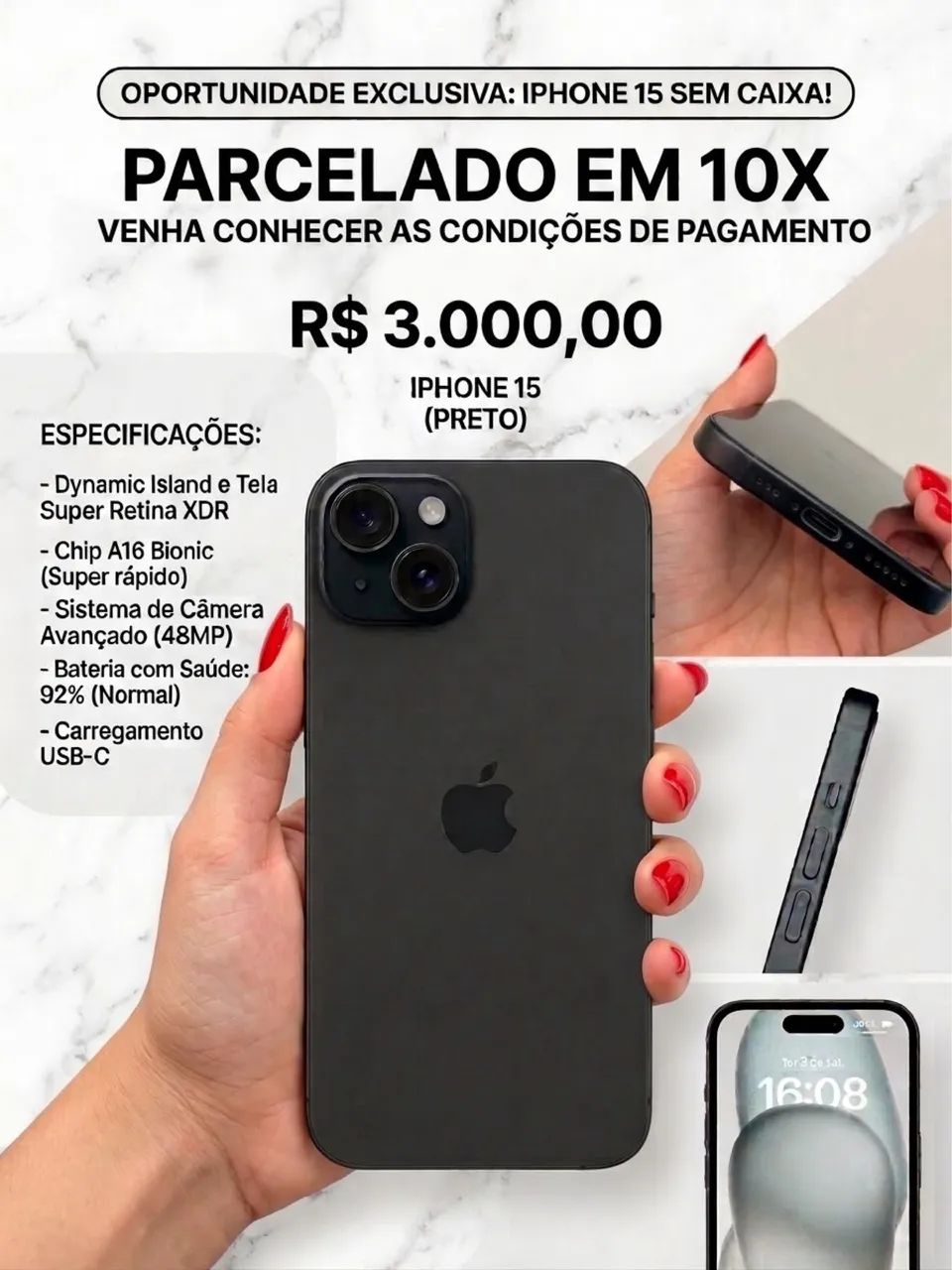 iPhone 15 - Preto
