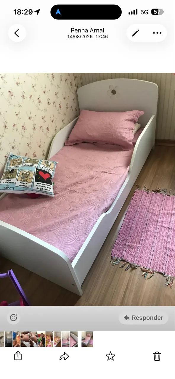 Cama infantil de solteiro branca