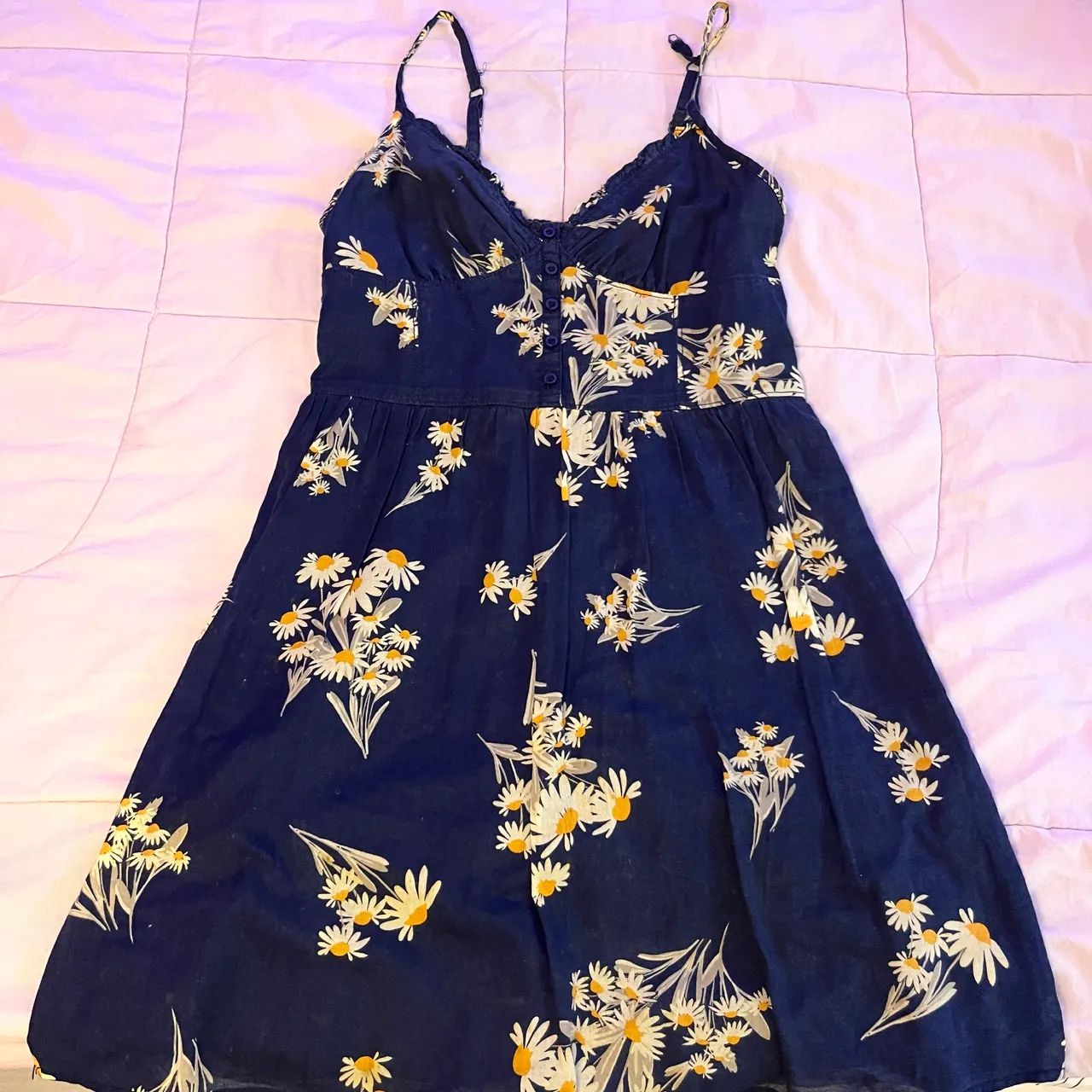 Vestido azul florido 