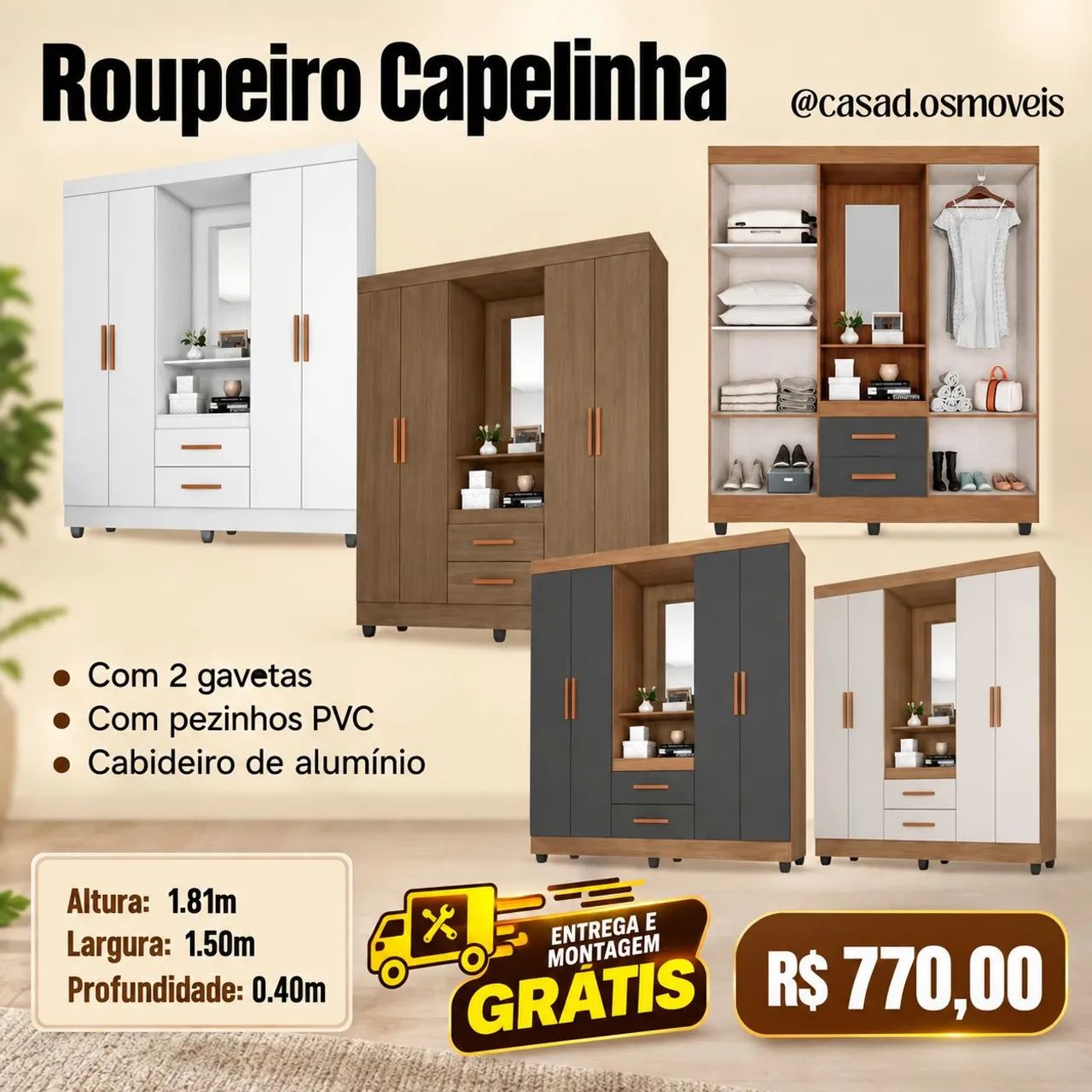 Guarda roupa capela 