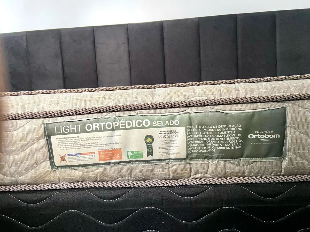 VENDO CAMA DE SOLTEIRO COMPLETA COM CABECEIRA ESTOFADA