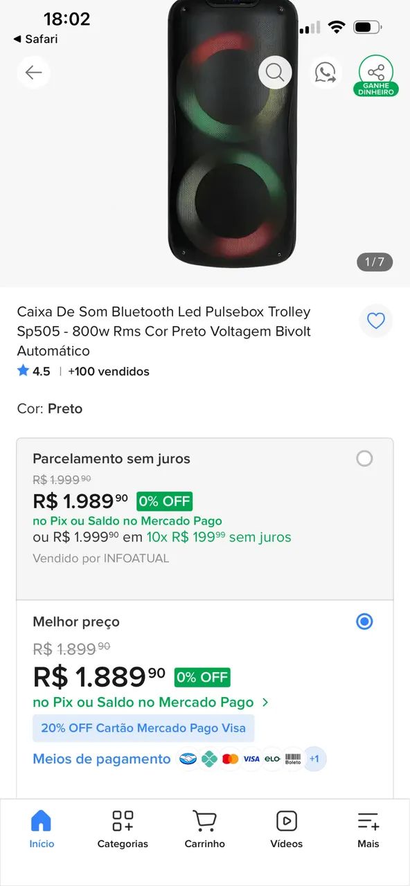 Caixa de som pulsebox