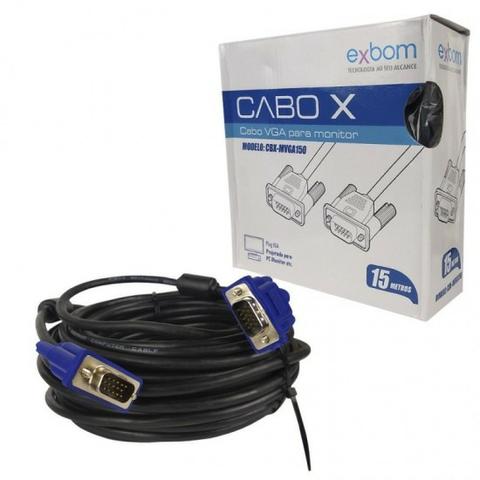 Cabo Vga 15m 15 Metros Profissional Blindado Hd15m 15 Mts