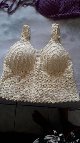 Cropped de crochê
