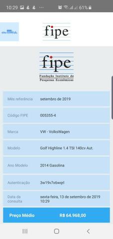 Golf TSI Highline 2014 Com Teto Solar - Foto 9